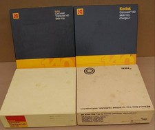 2 KODAK 140 SLIDE PROJECTOR TRAYS 1 FOCAL 80 SLIDE TRAY W / PAPERWORK BOXES