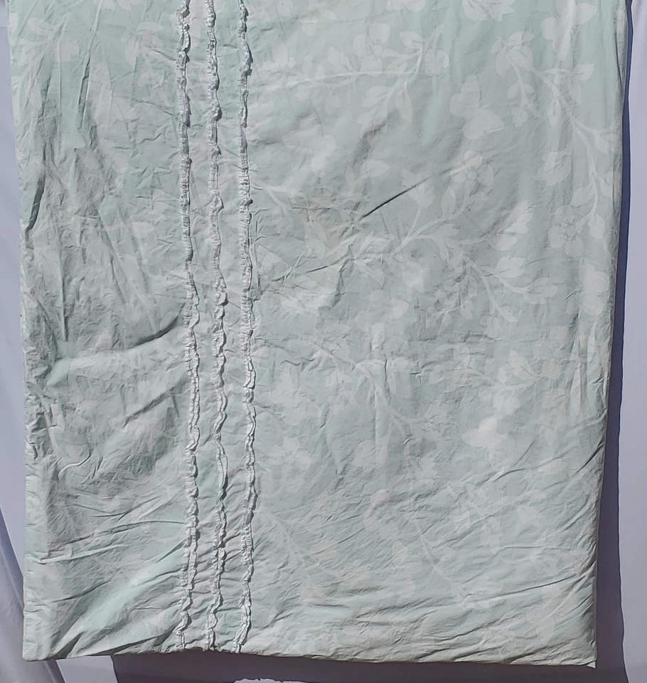 Edredón Simply Shabby Chic para niños/2 fundas verde mariposa floral rayas con volantes Foto 3 de 4