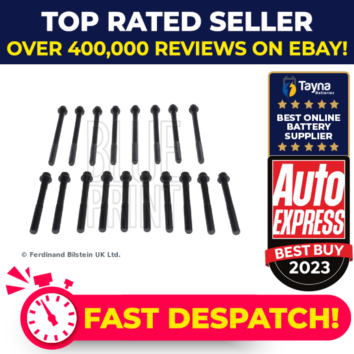 Cylinder Head Bolts fits TOYOTA HIACE Mk5 2.5D 2006 on 2KD-FTV Set Kit Quality
