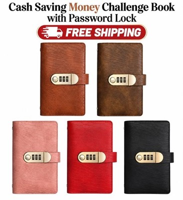 Cash Saving Money Challenge Book with Password Lock 