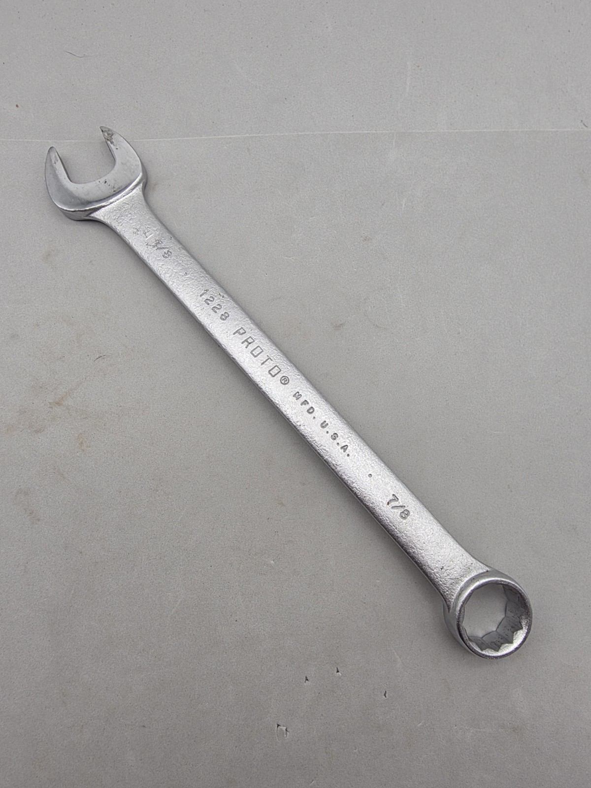Proto Tools 1228  Combo Wrench 7/8" 12 Point Professional USA 