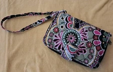 Marie Osmond Lifestyle Collection Zip Wallet 5 Card Spaces Coin Mirror Wristlet