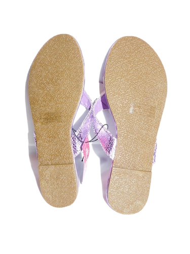 CHATTIES NWT GIRLS size 4 PURPLE PETAL GLITTER FLOWER SANDAL - Picture 5 of 5