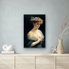 "vintage painting, Victorian woman" Canvas Wall Art Picture Print