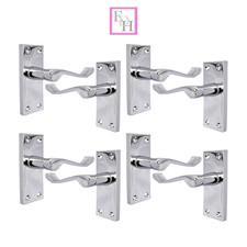 Chrome Door Handles Interior Door Handles - Victorian Scroll Door Handles 4 Sets