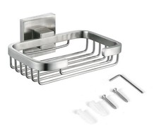 Soap Dish Stainless Steel Wall Mounted Holder Bar Bathroom Shower Basket