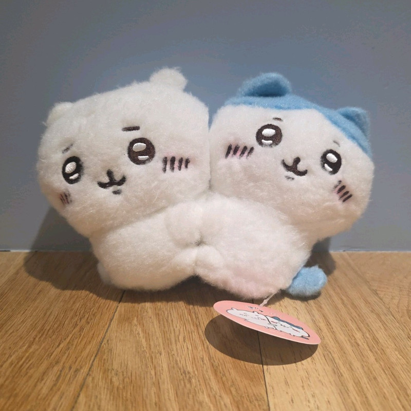 Chiikawa & Hachiware Fluffy Stuffed Toy Mugyutto Plushy Japan - New / NWT