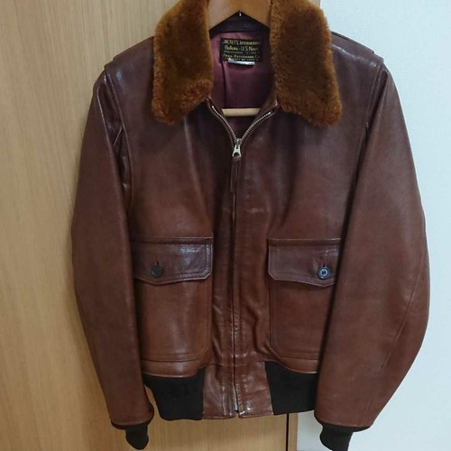The Real McCoy's, Real McCoys G-1 Leather Flight Jacket USN A-2 Military Vintage