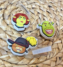 Crocs Jibbitz Shrek Fiona & Puss in Boots 3-Piece Bundle Authentic