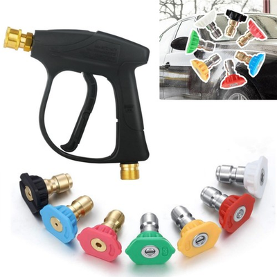 #ad 1 4quot;High Pressure Washer Gun 4350 PSI Car Wash Foam Spray Short Wand w 7 Nozzle $8.99