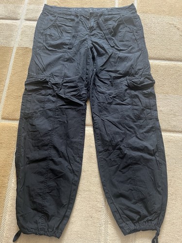 Ladies Black New Look Cargo Pants Trousers Size 14