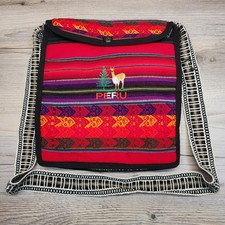 Peru Embroidered Small Colorful Crossbody, Llama