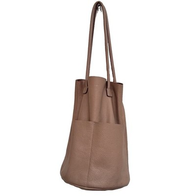 ARE STUDIO Women s Leather Bucket Bag In Sand EUC