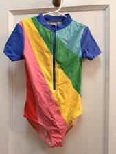 Mini Boden Rainbow One Piece Swimsuit Size 8-9