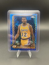 2025 Topps Chrome Magic Johnson Blue X-Fractor #244 Los Angeles Lakers