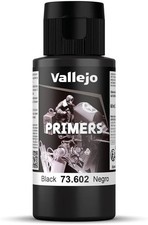 Black Acrylic Surface Primer 60ml for Miniatures  Scale Models, Matte Finish