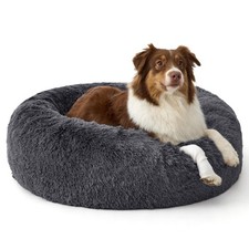 Bedsure Calming Dog Beds Large Sized Dog - 36in Donut Washable Large Pet Bed,...
