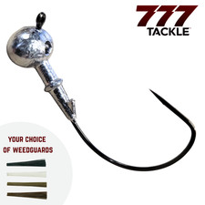 Football Weedless Bass Fishing Jig UnPainted Mustad Wide Gap Hook 5 10 25 Pack
