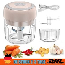 Küche Elektrisch Zerkleinerer Knoblauchhacker Obst Zwiebelschneider 250ML+100ML