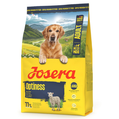 12,5 kg JOSERA Optiness mit Lamm ohne Mais adulte normal aktive Hunde