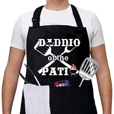 Funny Aprons for Men Grill-Apron for Father's Day, Daddio of the Patio