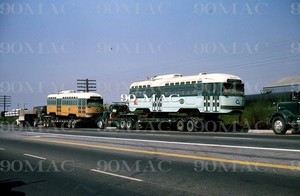 LAMTA. PCC CAR 3143. Los Angeles (CA). Original Slide 1966. TO CAIRO!