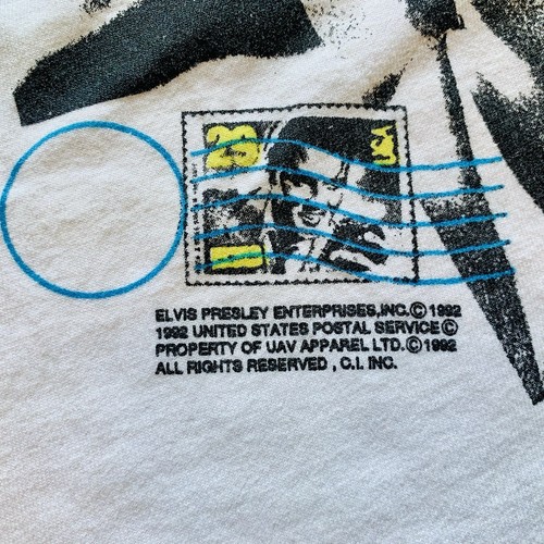 Vintage Elvis Presley USPS Postage Stamp TShirt 1992 Sz Large *READ* - Picture 10 of 10