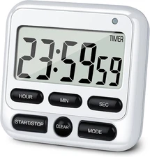 Digital Kitchen Timer with Mute/Loud Alarm Switch On/Off Switch, 24 Hour