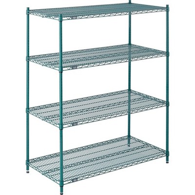 Nexel Wire Shelving Green Epoxy 54''W X 24''D X 63''H