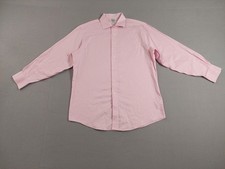 Brooks Brothers Men Dress Shirt 16.5 Pink Long Sleeve Button Up Collared Formal