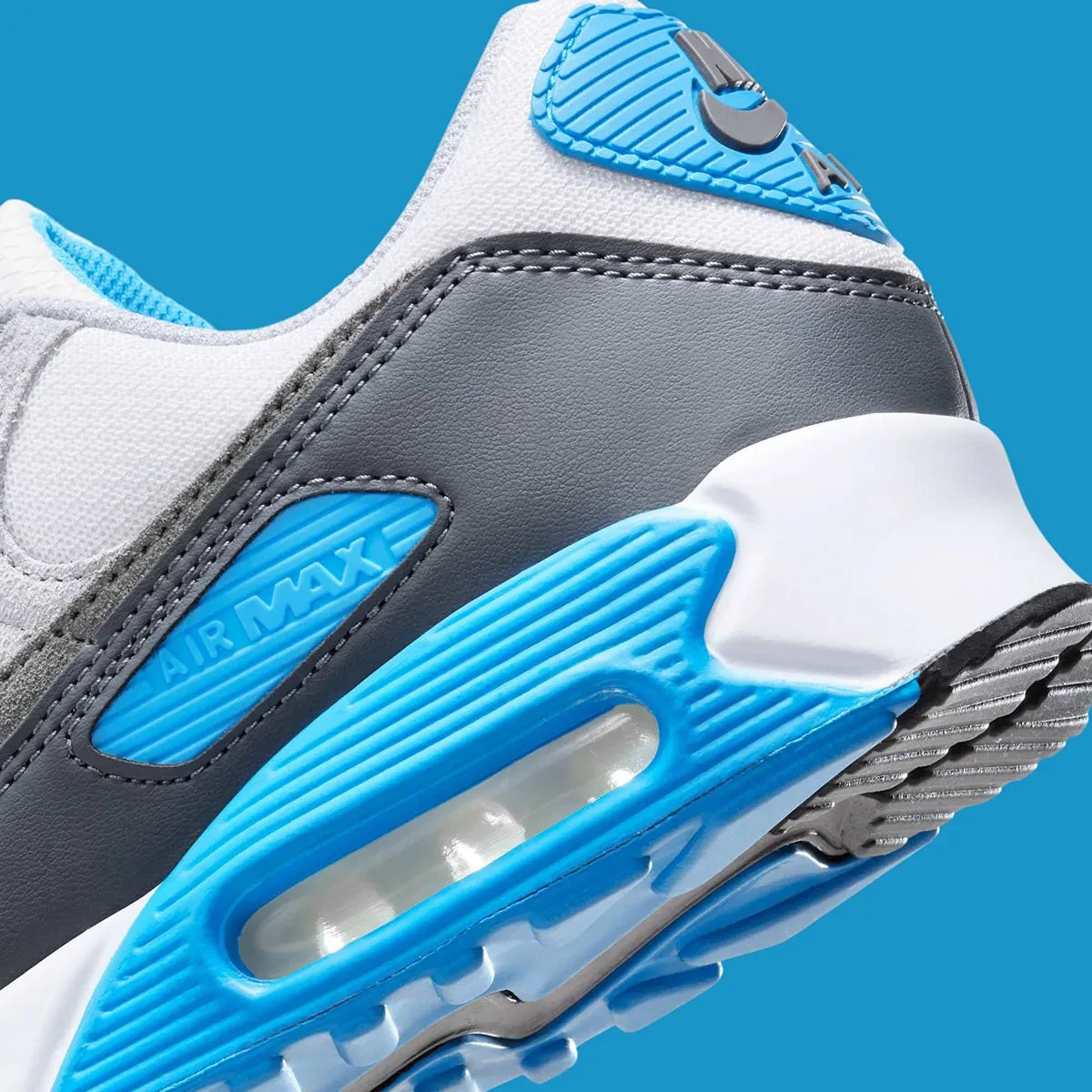 Nike Air Max 90 Platinum Tint Blue Lightning Iron Grey DM0029-019