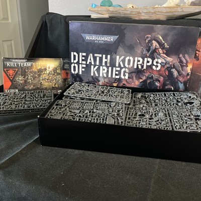 WarhammerDeathKorps/Kasrkin Kill Team.Never put together.No rules for larger Set