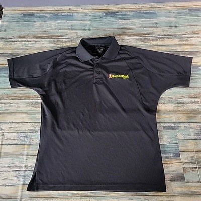 SuperOne Foods Employee Uniform Shirt Medium Polo Black Food Stores Grocery