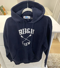 Calvin Klein Jeans Navy Fleece Pullover Hoodie Logo Graphic Pockets Men s M
