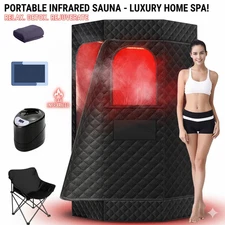 Infrared Sauna Indoor & Outdoor Portable Personal Home Spa with Red Light Detox