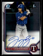 JoJo Blackmon AUTO - 2022 Bowman Chrome 1st Prospect Autograph #CPA-JBN Rangers