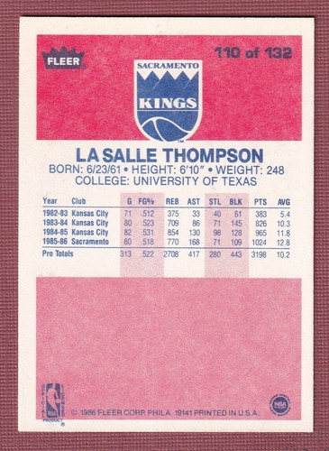 1986 Fleer Basketball (1-132) * You Pick * Conditions Listed - Picture 161 of 195