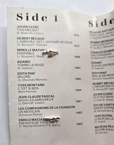 Chansons De France Exclusive The Perfect MC Collection (Cassette, 1989) - Picture 5 of 5
