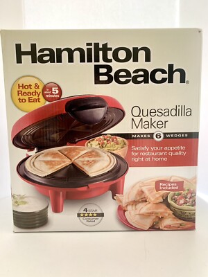 Hamilton Beach Quesadilla Maker Red New In Box