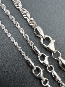 18k White Gold Rope Chain | eBay
