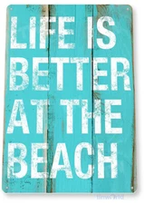 Beach Life House Cottage Kitchen Store Rustic Beach Metal Decor Tin Sign A236 