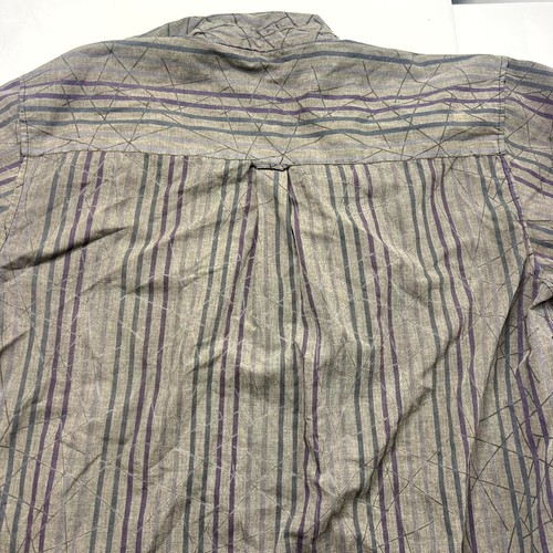 Doghouse Shirt Mens Size XL Short Sleeve Slim Fit Button Up Multicolor Stripe - Bild 7 von 8