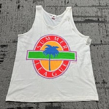 New With Tag Vintage Fruit Of The Loom Colorful Summer Tank Top 1989 Read