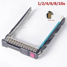 Lot 651687 2.5" SFF SAS HDD Tray Caddy For HP G8 G9 DL360p DL380p w/ Chip