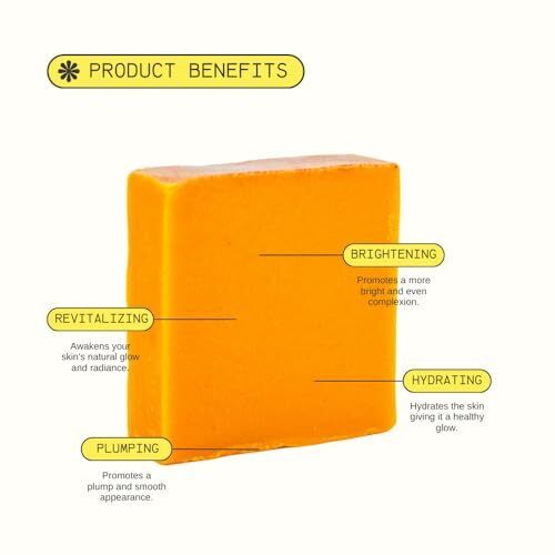 Turmeric Skin Cleansing Soap - Natural Glow Face & Body Cleanser for Acne, Dark - Picture 4 of 9