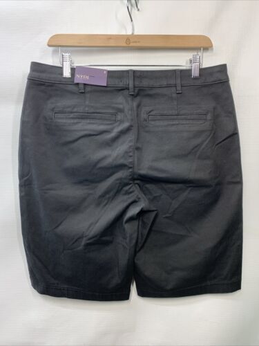Not Your Daughter Women Jeans Chino Bermuda Twill Shorts Black MAQY3766 Size 8 - Picture 2 of 6