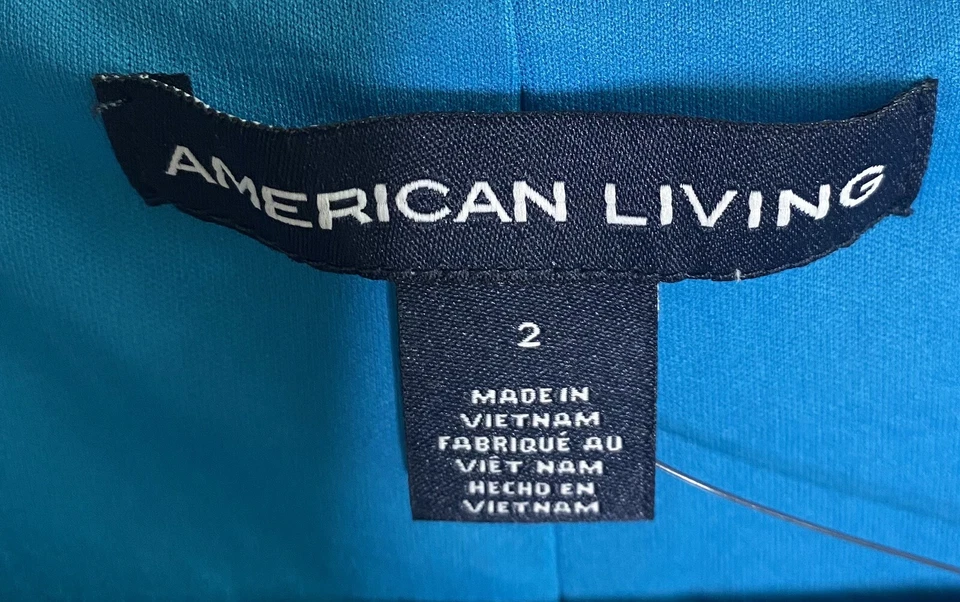 Vestido American Living L para mujer talla 2 azul usado Foto 2 de 4