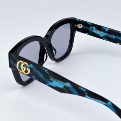 Gucci GG1550SK 003 Sunglasses Women's Black/Blue Pattern