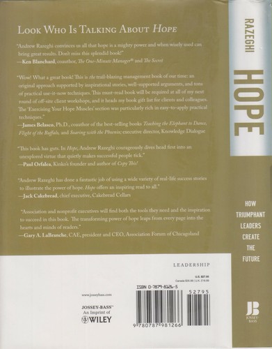 Hope - How Triumphant Leaders Create the Future by Andrew Razeghi (Hardcover: Bu - Imagen 4 de 4