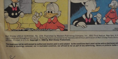 Vintage Whitman Magazine Comics Disney Donald Duck Uncle Scrooge #209 1958 R3 - Picture 8 of 12